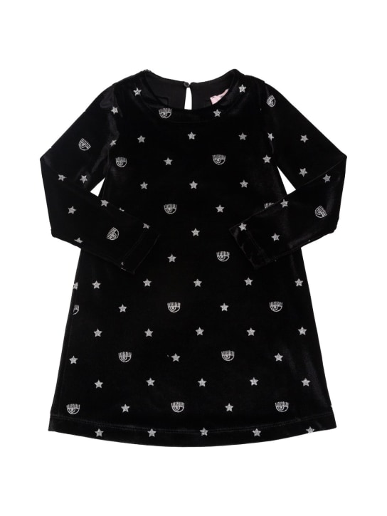 Chiara Ferragni - Glittered chenille logo dress