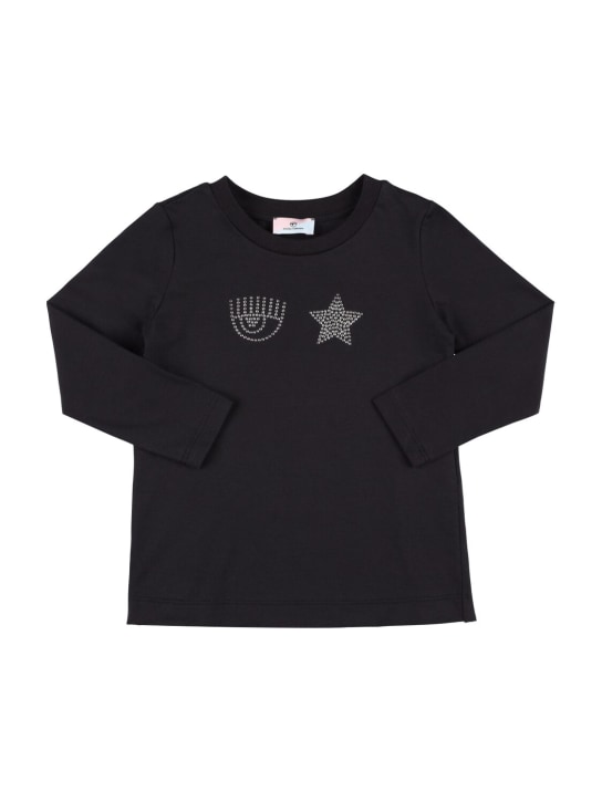 Chiara Ferragni - T-shirt en jersey de coton embelli