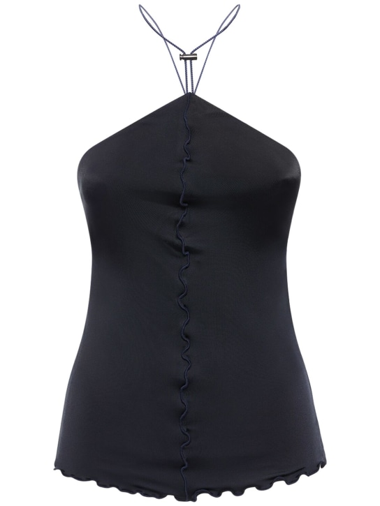 Et Ochs: Jersey halter top w/drawstring