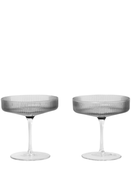 Ferm Living: Lot de 2 coupes de champagne Ripple