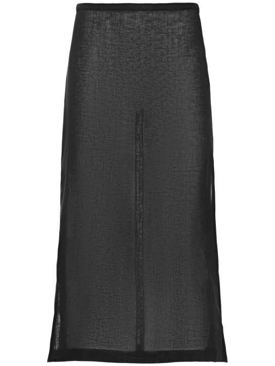 Michael Kors Collection: Crepe side slit midi skirt