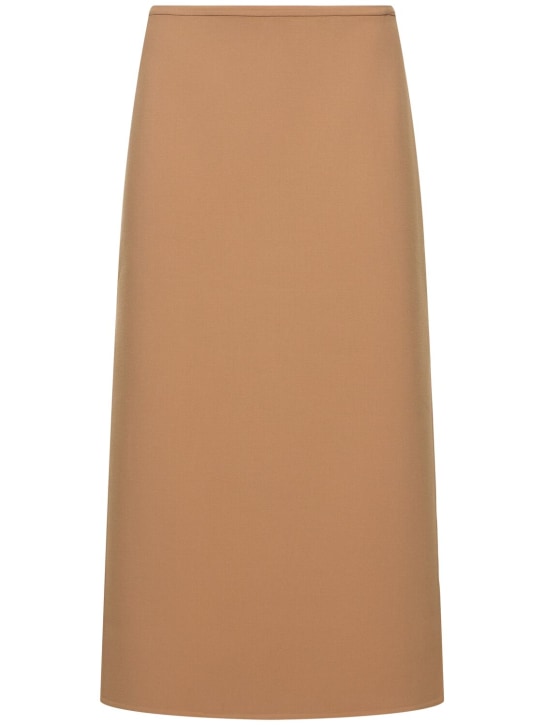 Michael Kors Collection - Jupe midi fendue en laine stretch