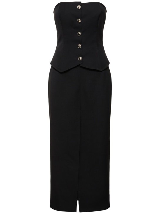 Alessandra Rich - Leichtes Bustierkleid aus Wolle