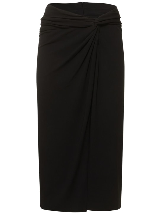 Michael Kors Collection - Jupe midi en jersey de viscose mate drapée