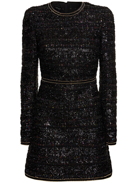 Giambattista Valli - Robe courte en sequins à manches longues