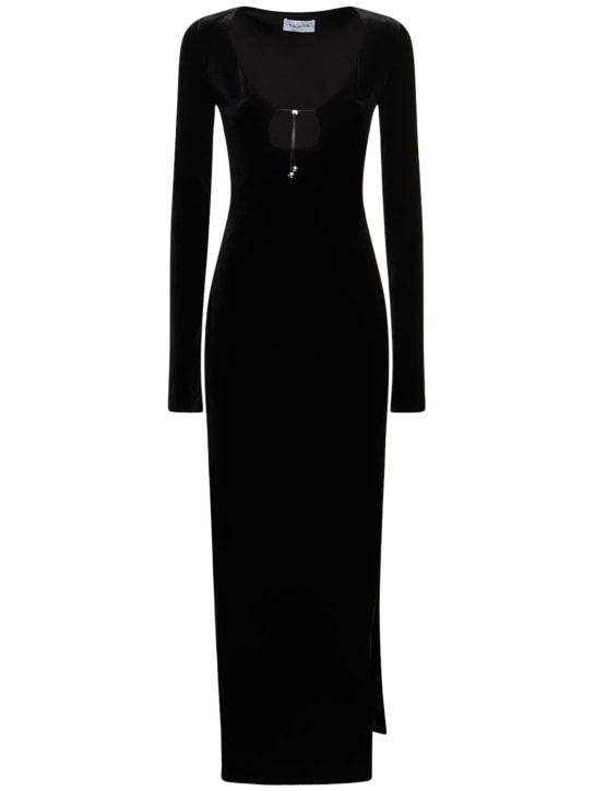 16arlington: Robe midi en velours Solaria