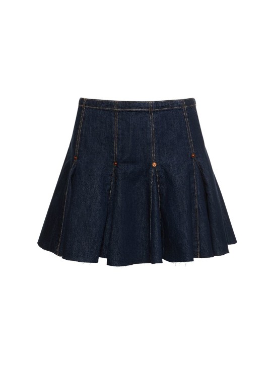 RE/DONE - Jupe courte en denim de coton mélangé