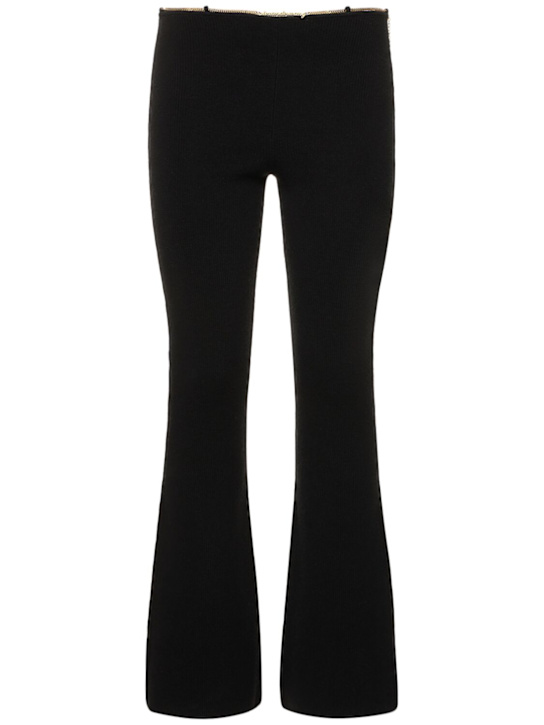 Alexander Wang - Hose aus Wollmischgewebe mit  Logo-Kette