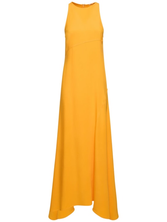 Jil Sander - Robe longue évasée en cady de viscose mélangée