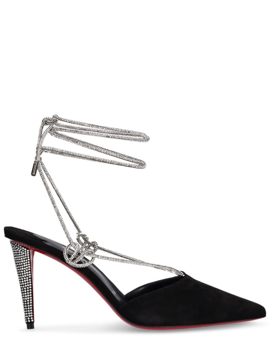 Christian Louboutin - 85mm hohe Pumps Wildleder mit Kristallen „Astrid“