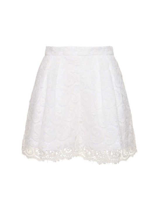 Giambattista Valli - Short en dentelle de coton mélangé à motif paisley