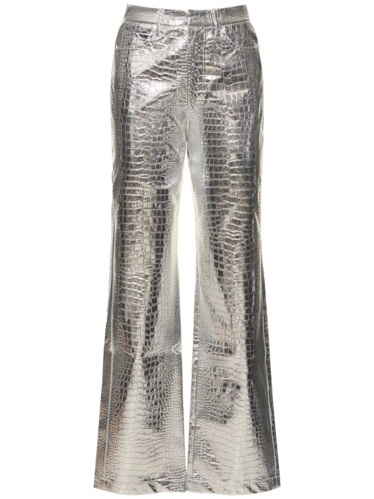 Rotate - Pantalon en viscose métallisée texturée