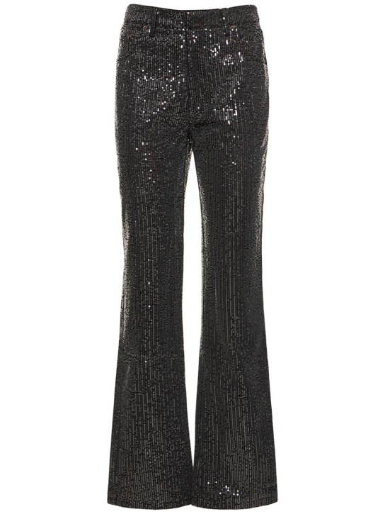 Rotate: Sequined twill pants
