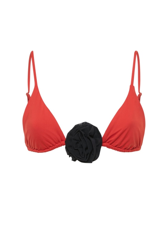 Weworewhat - Haut de bikini avec rose Cooper