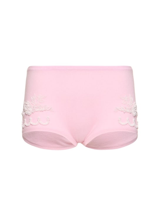 Versace - Short en maille brodée