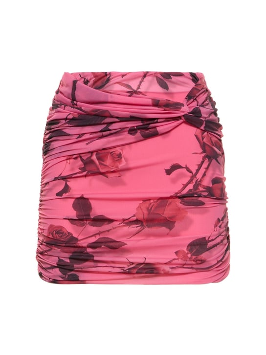 Blumarine: Minigonna in jersey stampato