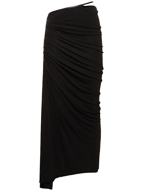 Christopher Esber: Falda midi de viscosa drapeada