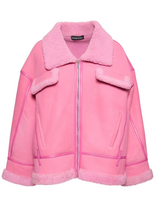 David Koma - Giacca in camoscio e shearling