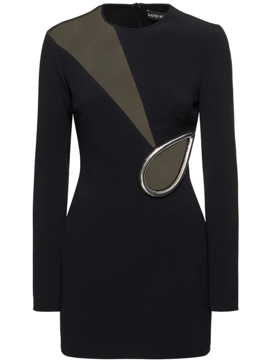David Koma: Vestito in mesh / inserto metallico