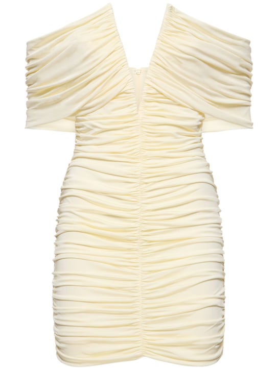 Magda Butrym - Draped jersey off-shoulder mini dress