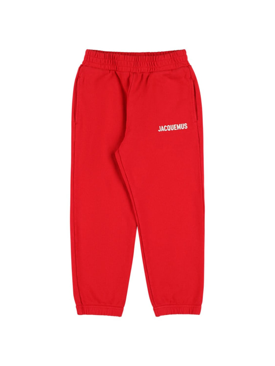Jacquemus: Trainingshose aus Baumwolle mit Logodruck