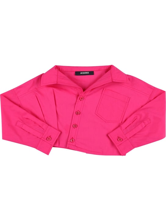 Jacquemus: Camicia cropped in cotone