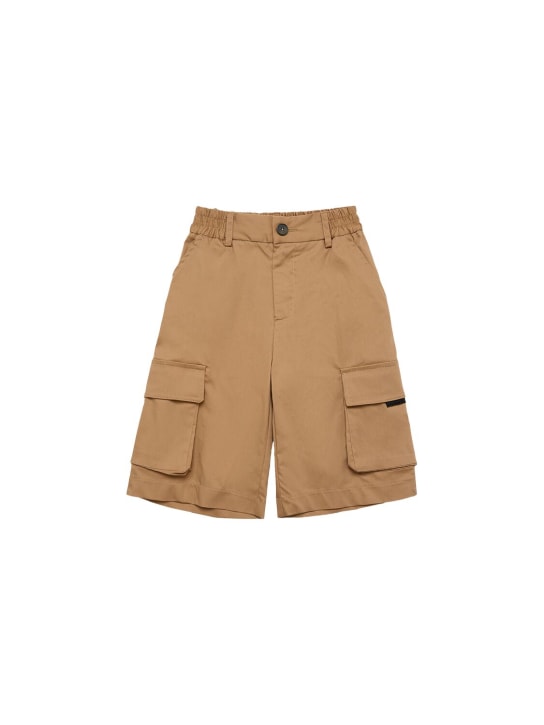 Monnalisa - Cargoshorts aus Stretch-Baumwollgabardine