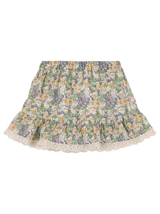 The New Society: Printed linen skirt