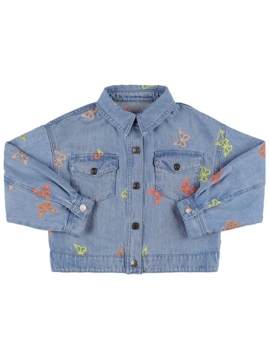 The New Society - Embroidered cotton denim jacket