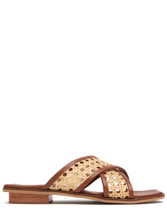 Bembien - 10mm hohe Sandalen aus Leder und Rattan „Roma“