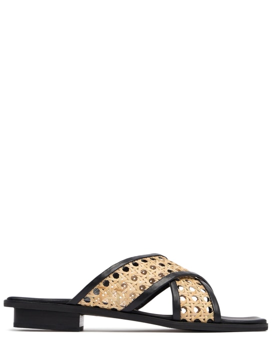 Bembien - 10mm hohe Sandalen aus Leder und Rattan „Roma“