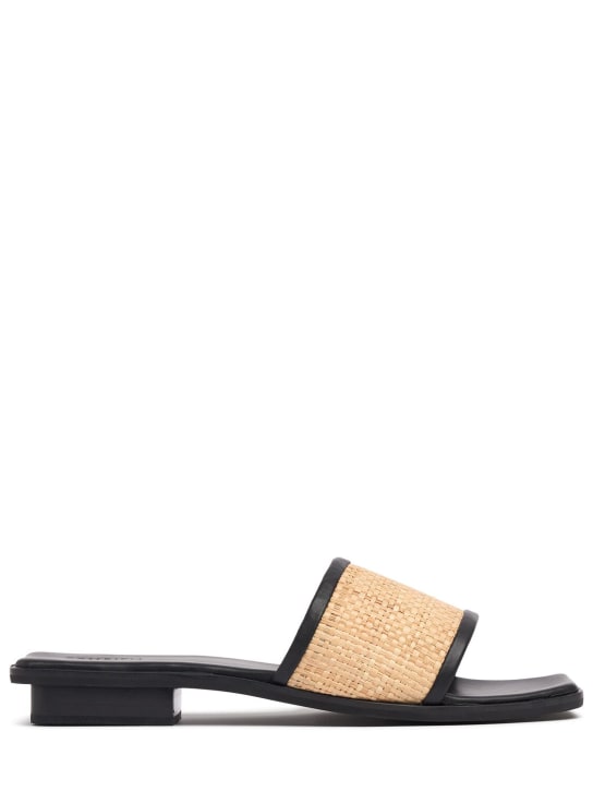 Bembien - 10mm hohe Sandalen aus Leder und Bast „Ona“