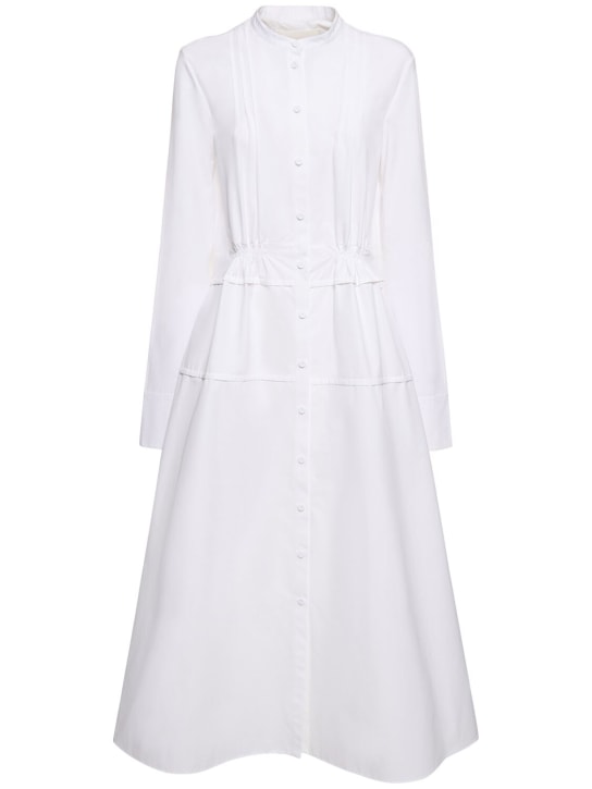 Jil Sander - Robe chemise midi en popeline de coton épais