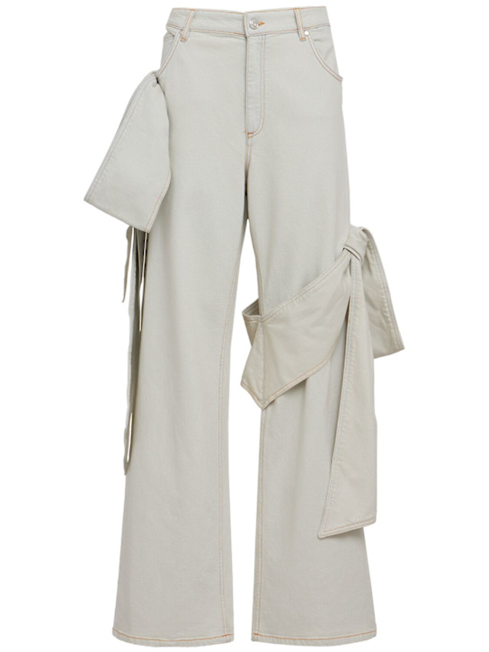Blumarine: Big Bow cotton jeans