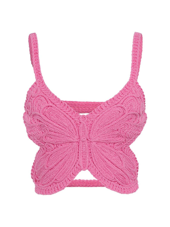 Blumarine - Butterfly crop top