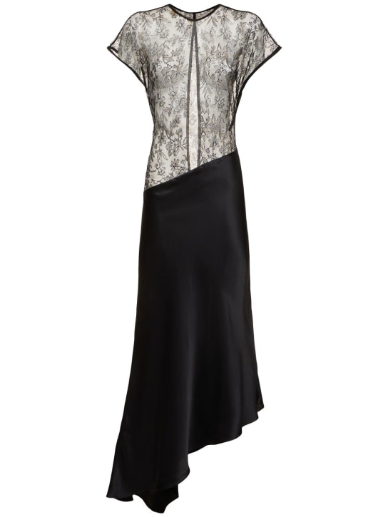 TOVE - Beline lace & satin long dress