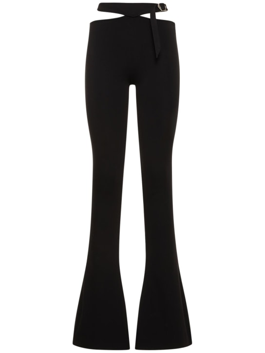 The Attico - Pantalon évasé en jersey technique ajouré