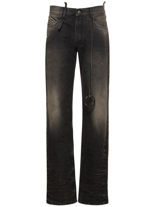 The Attico - Denim straight jeans w/ ring detail