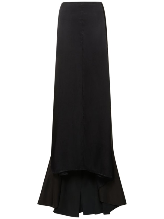 Ludovic de Saint Sernin: Jupe longue en satin taille mi-haute