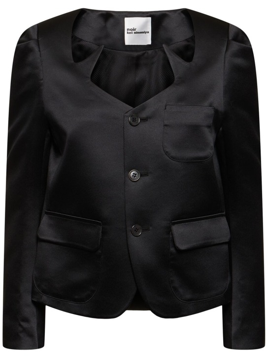 Noir Kei Ninomiya: Chaqueta de satén