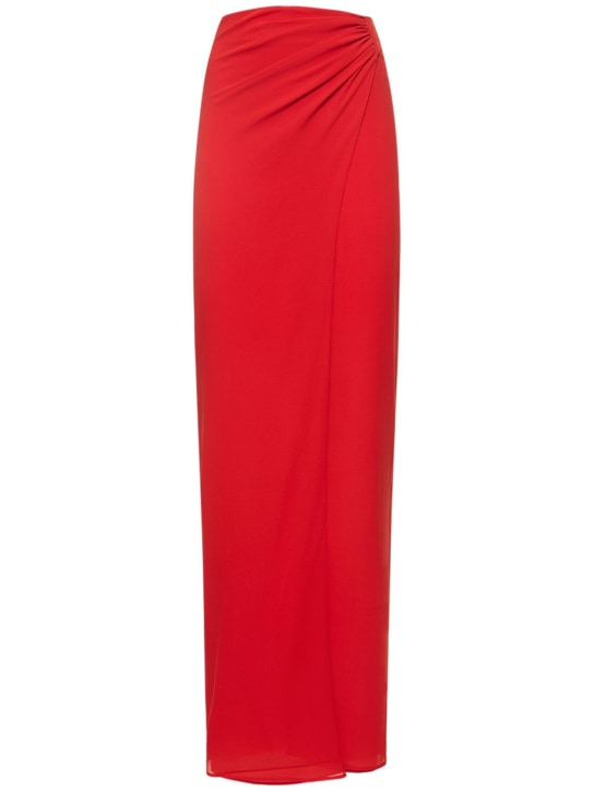 The Andamane - Jupe midi en soie stretch Phoebe