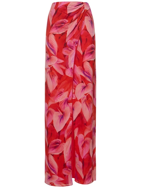 The Andamane - Jupe midi en viscose imprimée Phoebe