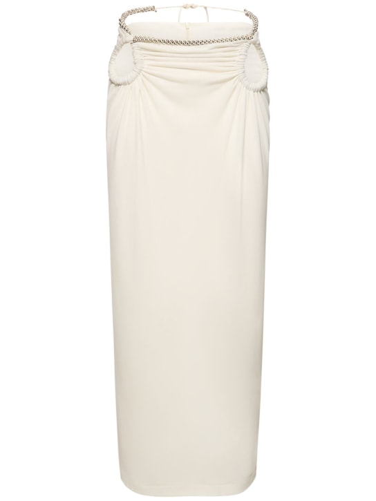 Dion Lee - Jupe midi en jersey transparent embelli