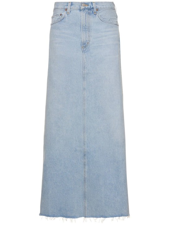 Agolde: Jupe longue en denim de coton Hilla
