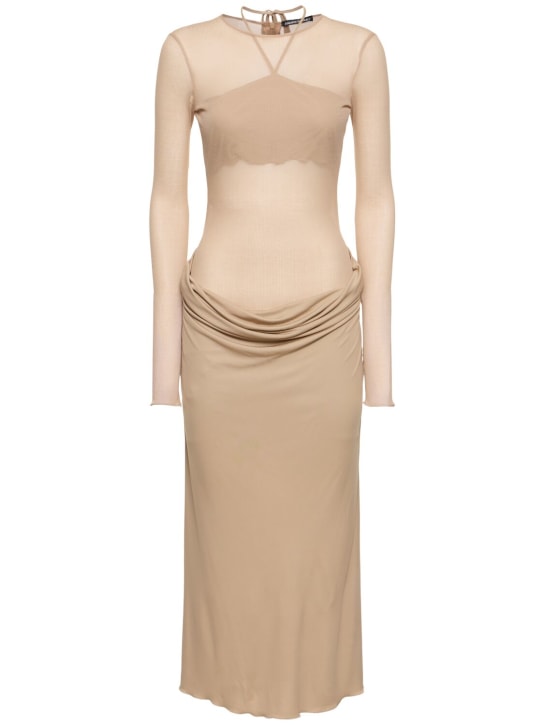 Andreadamo - Robe midi en jersey drapé
