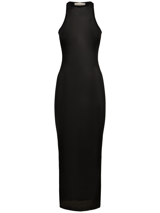 Fleur Du Mal - Robe midi en maille de viscose transparente