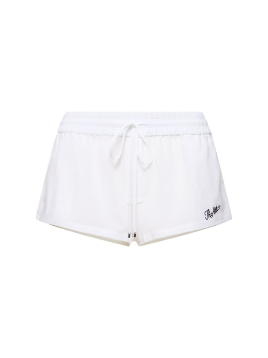 The Attico: Short taille basse en mousseline à logo