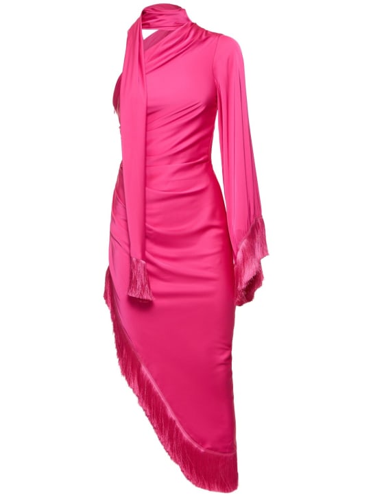 Patbo - Robe midi asymétrique à franges