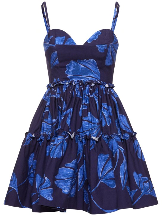 Patbo: Robe courte en coton imprimé Nightflower