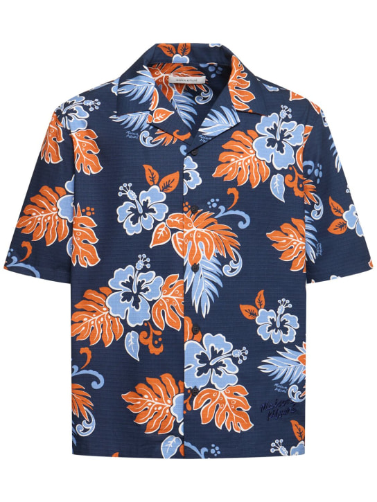 Maison Kitsuné: Resort printed cotton shirt